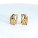 PENDIENTES BANDAS CIRCONITAS CARRÉ.19x9MM.
