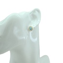 PEND.OVAL 8*6 TURQUESA PRESION                    