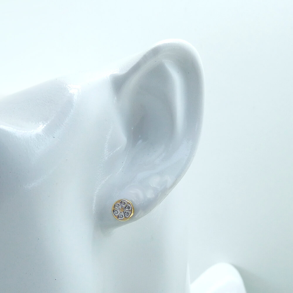 PEND.REDONDO BICOLOR 6MM PRESION