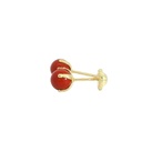 PENDIENTES PATILLA COLOR CORAL 5MM .TORNILLO