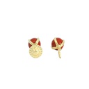 PENDIENTES PATILLA COLOR CORAL 5MM .TORNILLO