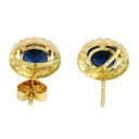 PENDIENTES ORLA 7MM CENTRO 4MM PRESION COLOR AGUA