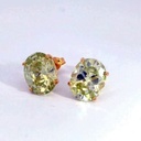 PENDIENTES OVAL 10x8MM COLOR  CITRINO PRESION