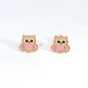 PENDIENTES BUHO COLOR 7MM PRESION