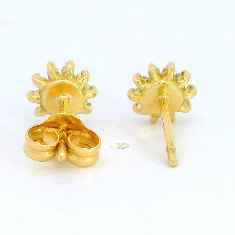 PENDIENTES ESMERALDAS 2MM 20 BRILLANTES 1MM H-SI 0.12 CT