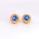 PENDIENTES ORLA 7MM CENTRO 4MM PRESION COLOR AGUA