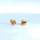 PENDIENTES CORAZON CON VOLUMEN 8.5MM PRESION