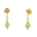 PENDIENTES COMETA PIEDRA COLOR AGUAMARINA DE 7x4MM.12MM.