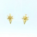 PENDIENTES FLOR COMETA PÌEDRA COLOR AGUAMARINA DE 7x4MM.12MM.