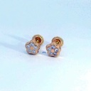 PENDIENTES MARGARITA CON CIRCONITAS.6MM.