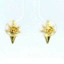 PENDIENTES COMETA PIEDRA COLOR ESMERALDA DE 7x4MM.12MM.