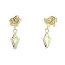 PENDIENTES FLOR COMETA PIEDRA COLOR ZAFIRO DE 7x4MM.11MM.