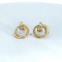 PENDIENTES NUDO 15MM.ORO AMARILLO PRESION