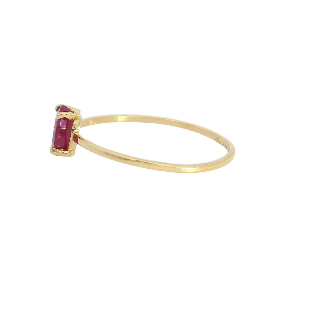 SORTIJA CON RUBÍ OVAL DE 6X4MM.0'48 CT