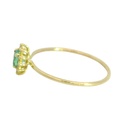 SORTIJA ROSETON  ESMERALDA DE  4x3MM Y CIRCONITAS