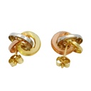 PENDIENTES NUDO TRICOLOR.12MM.PRESION