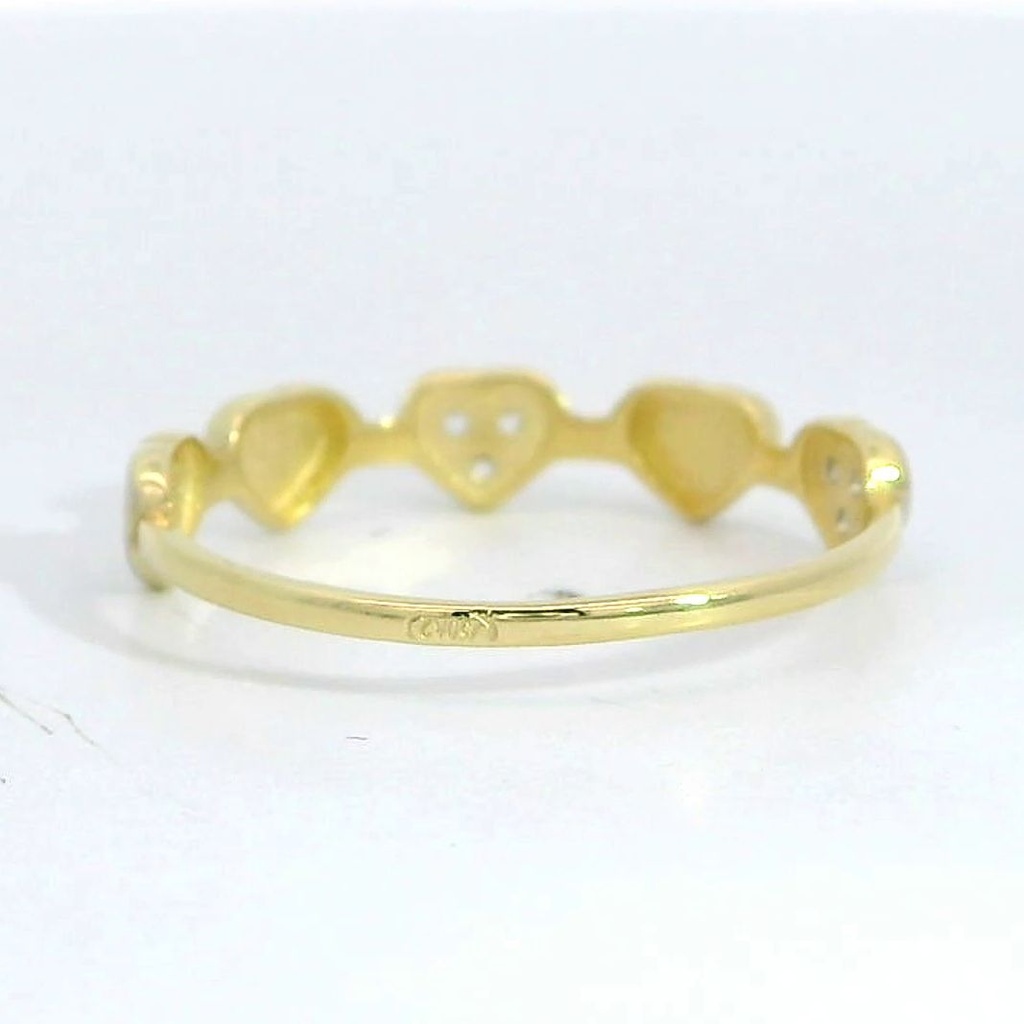 SORTIJA CORAZONES LISOS Y CON CIRCONITAS.