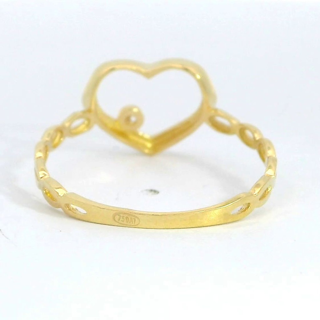 SORTIJA CORAZON 11x9MM CON CIRCONITA.