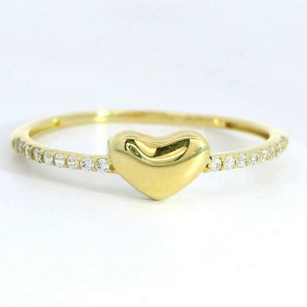 SORTIJA CORAZON 5x7MM Y CIRCONITAS.