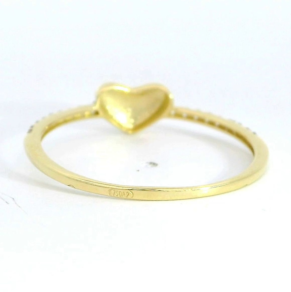 SORTIJA CORAZON 5x7MM Y CIRCONITAS.