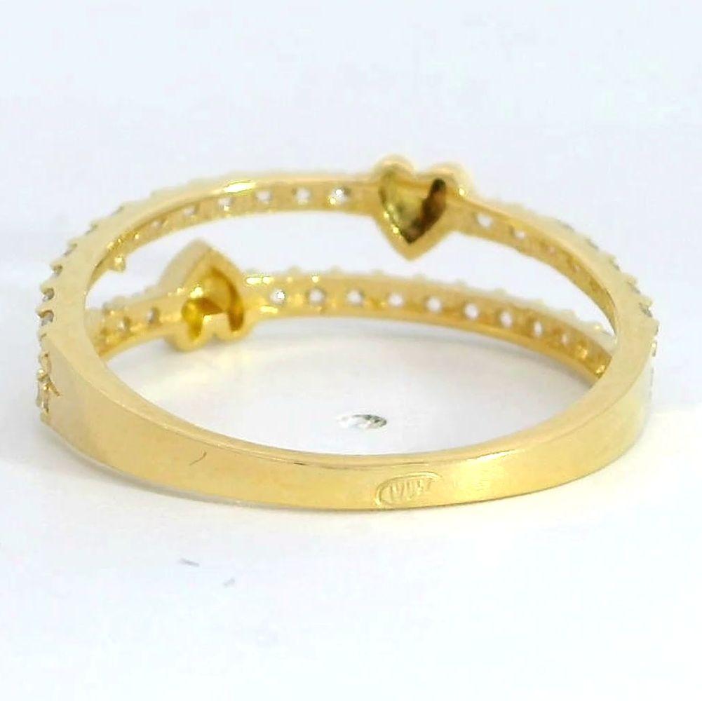 SORTIJA DOS CORAZONES Y CIRCONITAS.