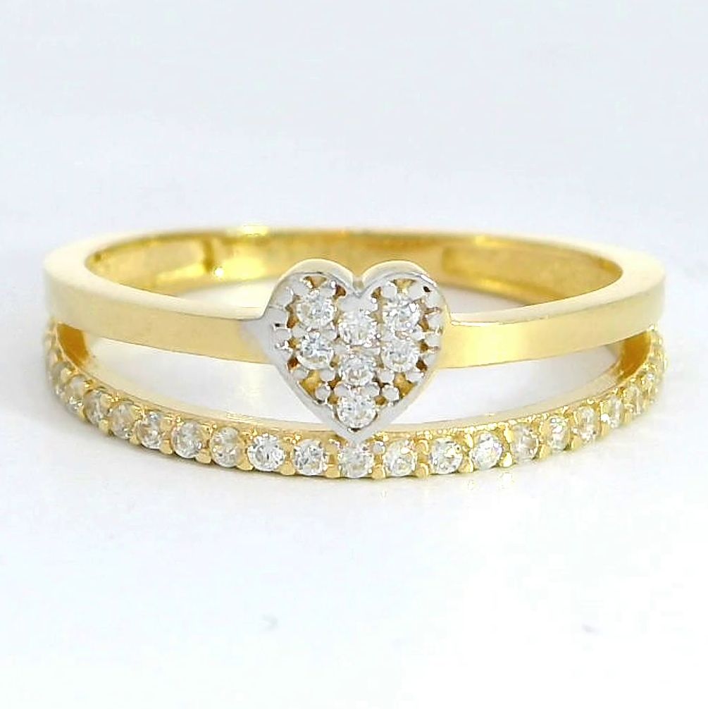 SORTIJA CORAZON CON CIRCONITAS.