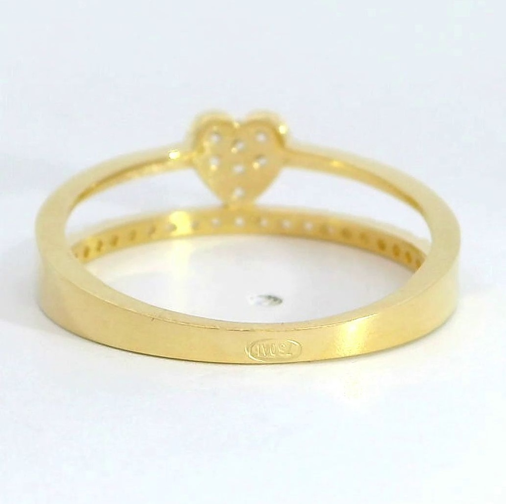 SORTIJA CORAZON CON CIRCONITAS.