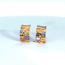MEDIOS AROS TRICOLOR CIERRE  CATALAN.13X7MM.