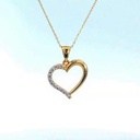 COLGANTE CORAZON CON CIRCONITAS.14x18MM.