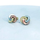 PENDIENTES NUDO TRICOLOR.12MM.PRESION