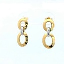 PENDIENTES ESLABONES.20MM.PRESION.BICOLOR