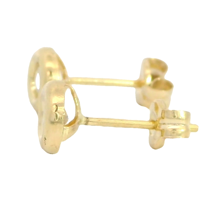 PENDIENTES CHATON CIRCONITA DE  3MM. PRESION.
