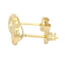 PENDIENTES CHATON CIRCONITA DE  3MM. PRESION.