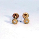 PENDIENTES REDONDO CIRCONITA DE  3MM. ROSCA.