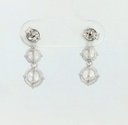 PENDIENTES CIRCONITAS DE 4'5MM Y 6MM.ORO BLANCO.18MM.