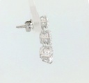 PENDIENTES CIRCONITAS DE 4'5MM Y 6MM.ORO BLANCO.18MM.