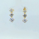PENDIENTES TRES CIRCONITAS DE 4'5MM Y 6MM.18MM.
