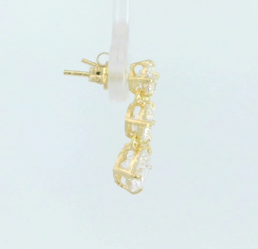 PENDIENTES TRES CIRCONITAS DE 4'5MM Y 6MM.18MM.