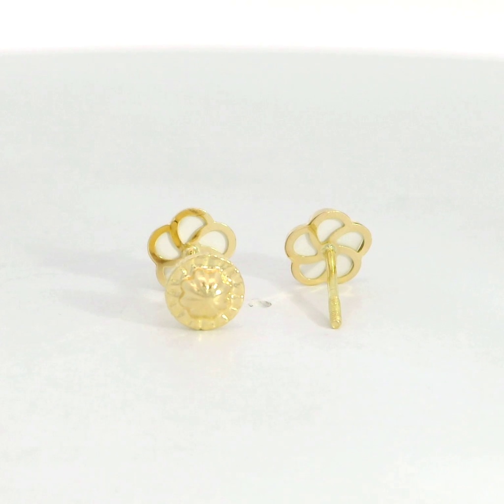 PENDIENTES FLOR NACAR 5 PETALOS.6MM.TORNILLO