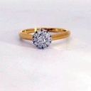 SORTIJA CUAJO BRILLANTES SI1-H .0.25 CT TW.
