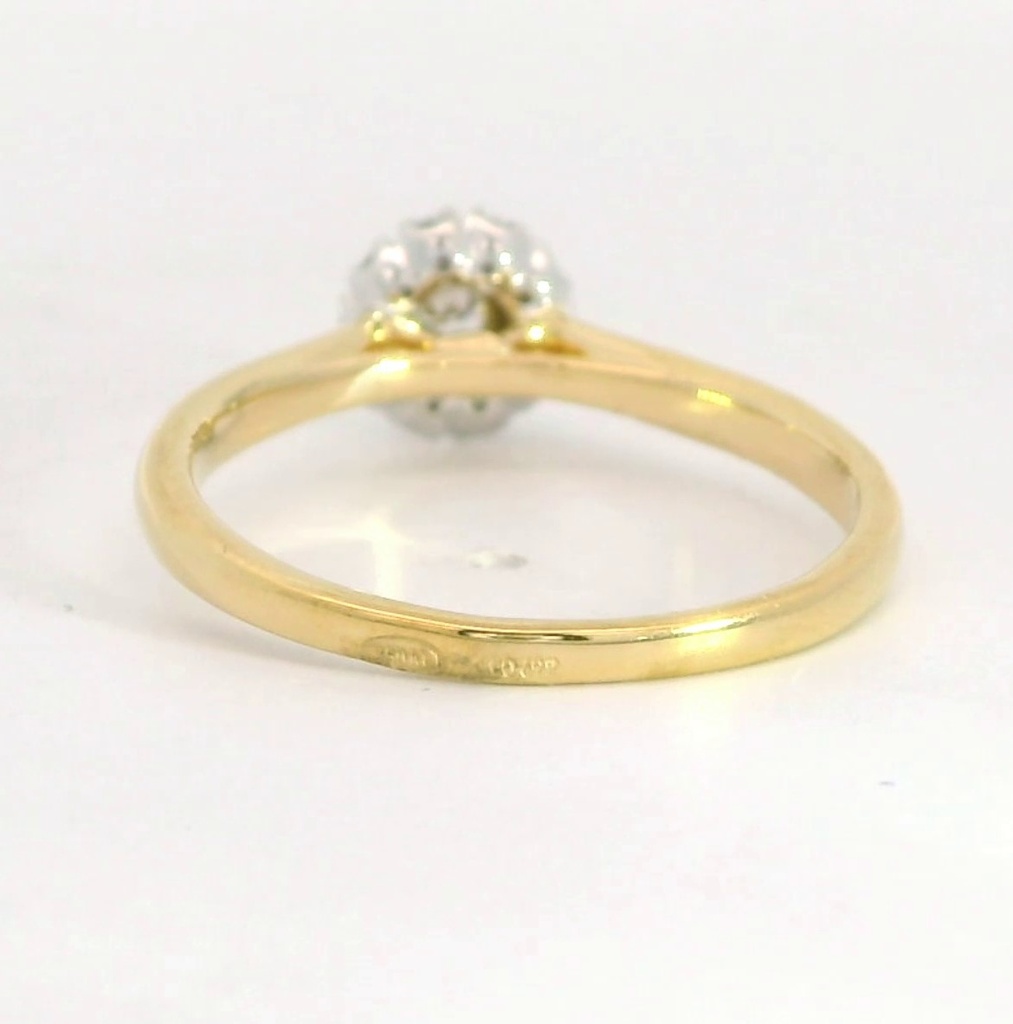 SORTIJA CUAJO BRILLANTES SI1-H .0.25 CT TW.