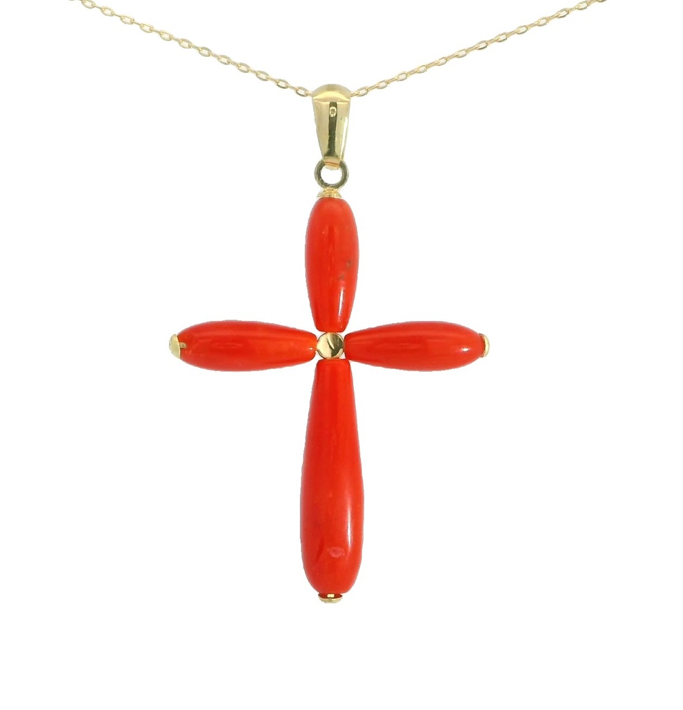 CRUZ CORAL FINO 27x21MM.