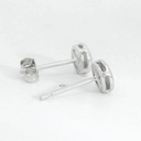 PENDIENTES CHATON FUNDICION  6MM. BRILLANTES H-SI1  0.32 CT TW