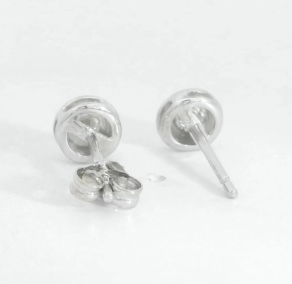 PENDIENTES CHATON FUNDICION  6MM. BRILLANTES H-SI1  0.32 CT TW