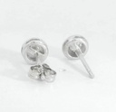PENDIENTES CHATON FUNDICION  6MM. BRILLANTES H-SI1  0.32 CT TW