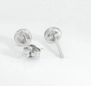 PENDIENTES CHATON FUNDICION  5MM. BRILLANTES H-SI1 0.20 CT TW.