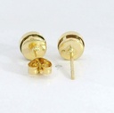 PENDIENTES CHATON TROQUELADO 5.5MM.BRILLANTES H-SI 0.18 CT TW.