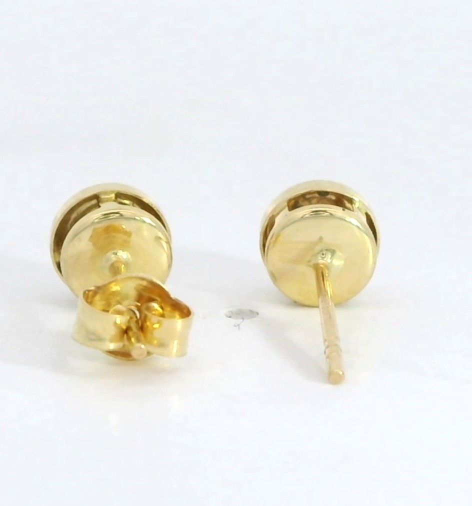 PENDIENTES CHATON ESTAMPACION 5MM.BRILLANTES H-SI 1 0.15 CT TW