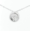 COLGANTE CHATON ORO BLANCO 6MM.BRILLANTE H-SI 1. 0.10CT