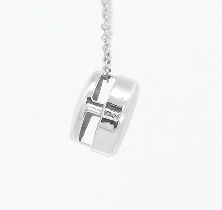 COLGANTE CHATON ORO BLANCO 6MM.BRILLANTE H-SI 1. 0.10CT
